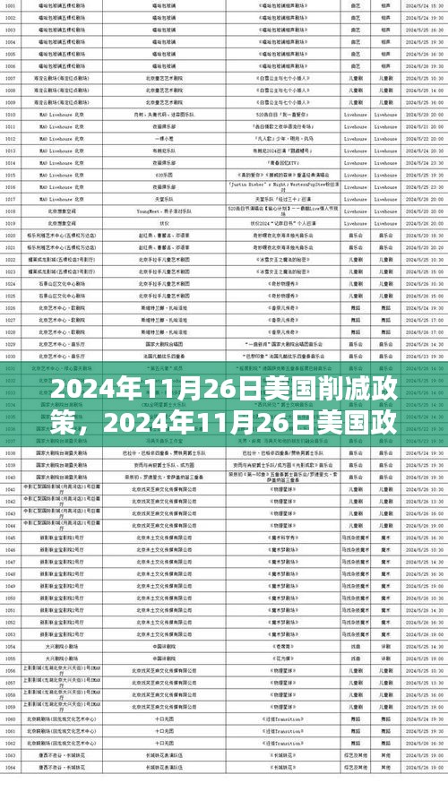 美国政策调整与削减措施影响解析，聚焦2024年11月26日事件影响探讨