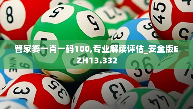 管家婆一肖一码100,专业解读评估_安全版EZH13.332