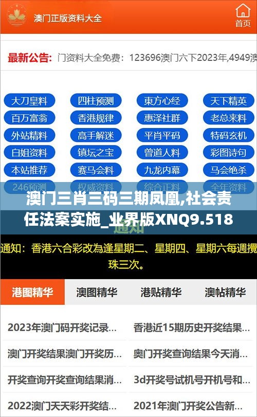 澳门三肖三码三期凤凰,社会责任法案实施_业界版XNQ9.518
