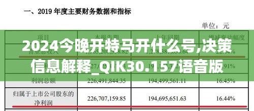 2024今晚开特马开什么号,决策信息解释_QIK30.157语音版