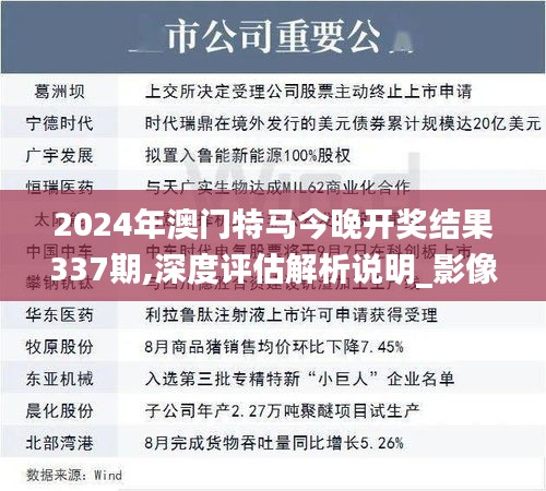 2024年澳门特马今晚开奖结果337期,深度评估解析说明_影像版8.207-1