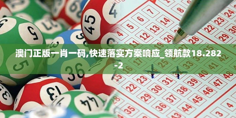 澳门正版一肖一码,快速落实方案响应_领航款18.282-2