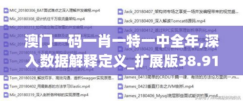 澳门一码一肖一特一中全年,深入数据解释定义_扩展版38.919-8