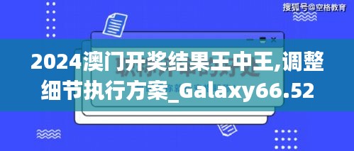 2024澳门开奖结果王中王,调整细节执行方案_Galaxy66.524-4