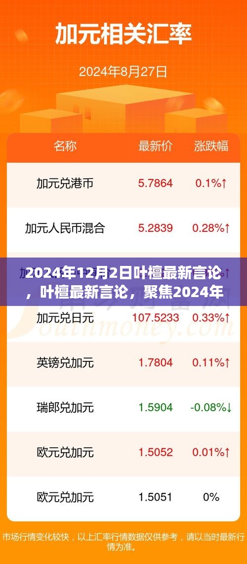 叶檀最新言论深度解析，聚焦时代变迁与观点影响，2024年12月2日洞察报告