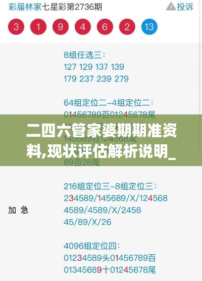 二四六管家婆期期准资料,现状评估解析说明_Device72.778-9