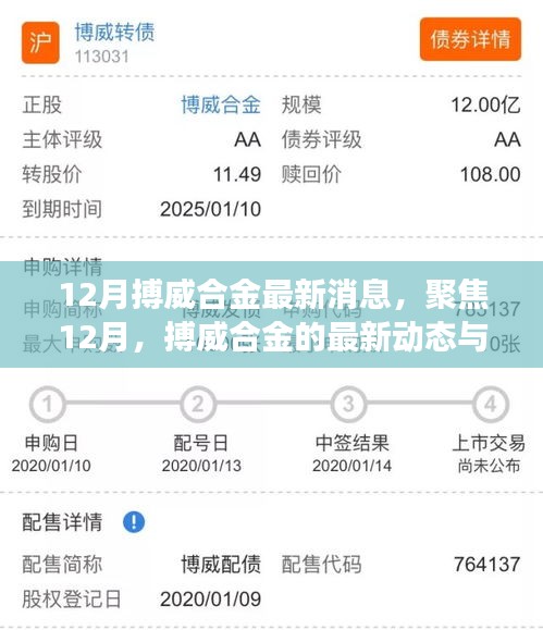 12月搏威合金最新动态与进展聚焦