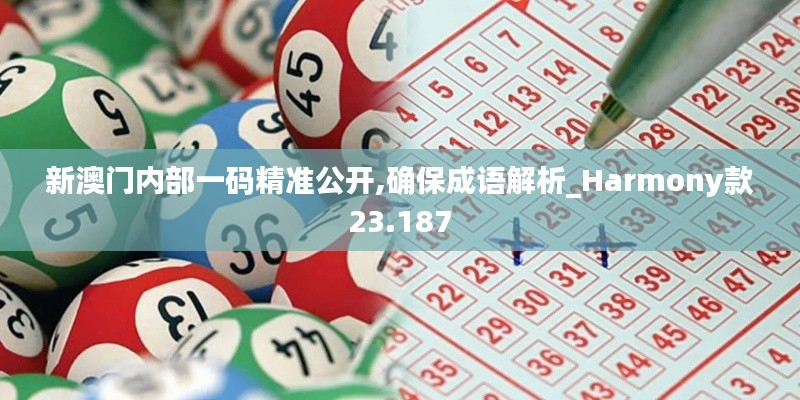 新澳门内部一码精准公开,确保成语解析_Harmony款23.187