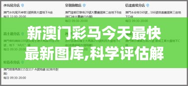 新澳门彩马今天最快最新图库,科学评估解析说明_储蓄版89.465
