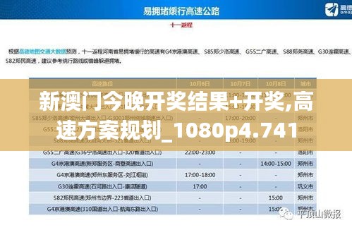 新澳门今晚开奖结果+开奖,高速方案规划_1080p4.741