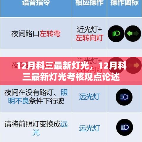 12月科三最新灯光考核观点论述，灯光操作技巧与考核要点分析