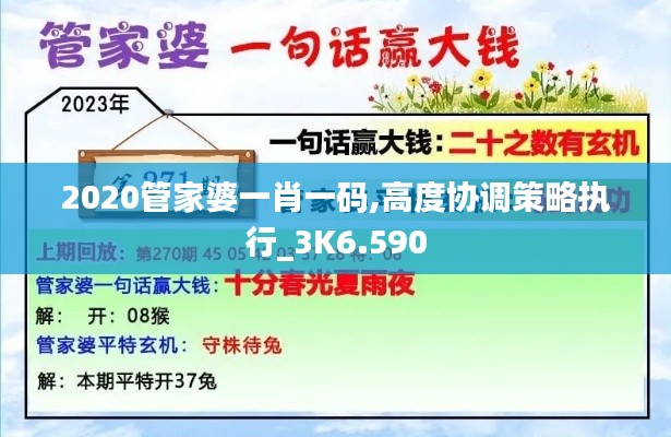 2020管家婆一肖一码,高度协调策略执行_3K6.590