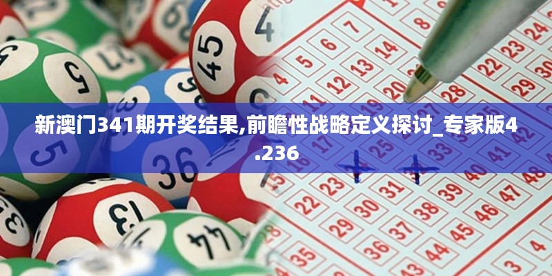 新澳门341期开奖结果,前瞻性战略定义探讨_专家版4.236