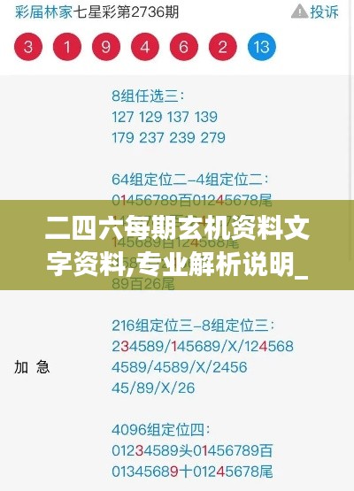 二四六每期玄机资料文字资料,专业解析说明_UHD版6.228