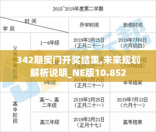 342期奥门开奖结果,未来规划解析说明_NE版10.852