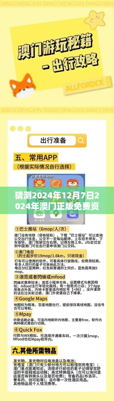 猜测2024年12月7日2024年澳门正版免费资料
