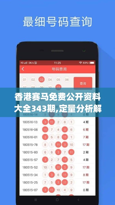 香港赛马免费公开资料大全343期,定量分析解释定义_进阶款2.952