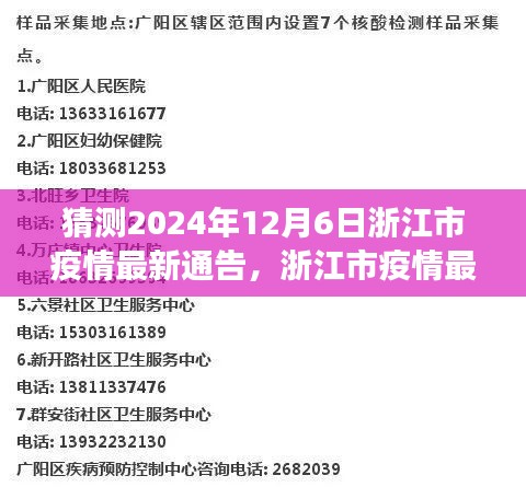 猜测2024年12月6日浙江市疫情最新通告，浙江市疫情最新预测，2024年12月6日的曙光展望与回顾