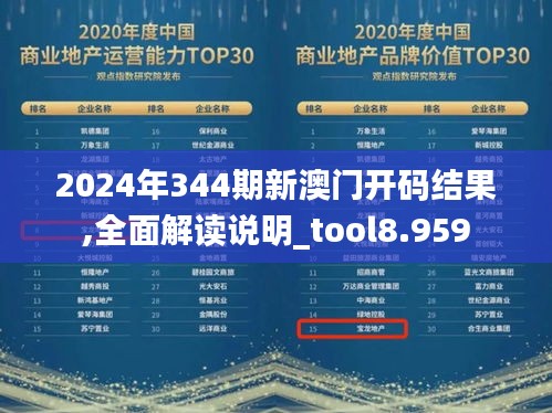 2024年344期新澳门开码结果,全面解读说明_tool8.959