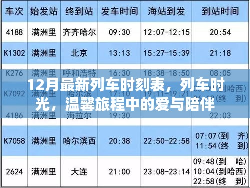 列车时光，最新时刻表下的温馨旅程与爱同行