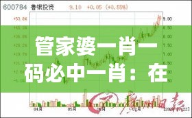 管家婆一肖一码必中一肖：在不确定性中寻找确定性