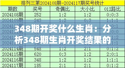 348期开奖什么生肖：分析348期生肖开奖结果的心理反应
