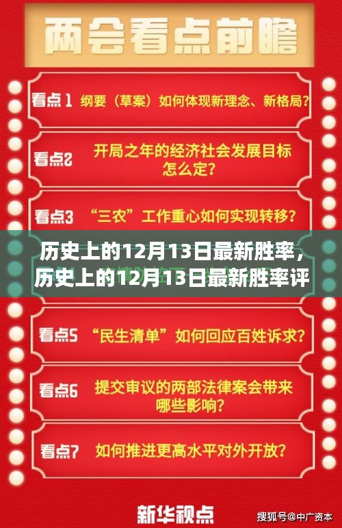 深度解析，历史上的12月13日最新胜率及特性体验评测
