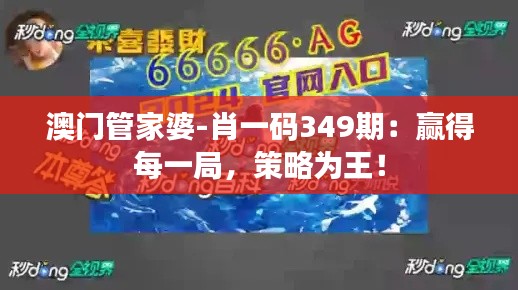 澳门管家婆-肖一码349期：赢得每一局，策略为王！
