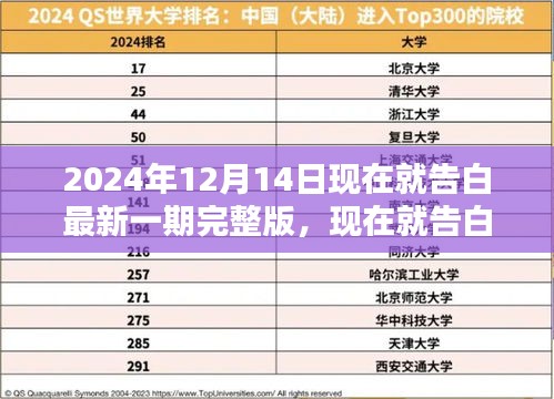 现在就告白最新一期深度评测与介绍，2024年12月14日告白完整版回顾