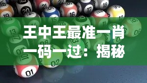 王中王最准一肖一码一过：揭秘竞猜高手的不败秘诀