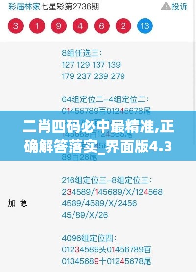 二肖四码必中最精准,正确解答落实_界面版4.318
