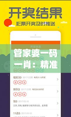 管家婆一码一肖：精准匹配的财务管理新理念