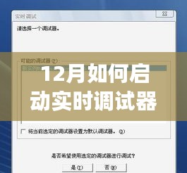 揭秘，如何启动全新实时调试器，开启极速科技之旅，改变生活方式！