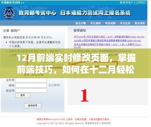 前端技巧大揭秘，如何在十二月轻松实时修改页面——小红书教程分享