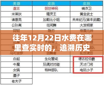十二月二十二日水费实时查询的变迁与影响，追溯历史，实时查询渠道解析