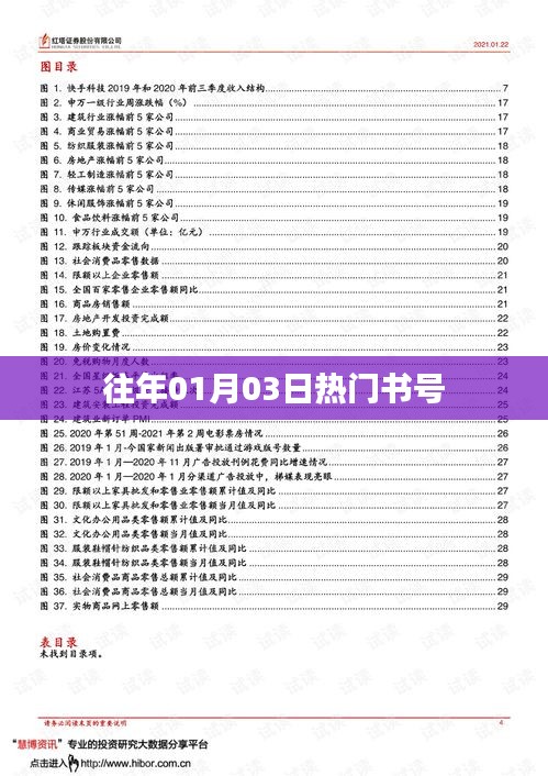 往年元旦后热门书号推荐