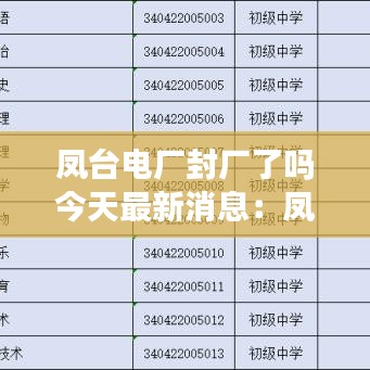 凤台电厂封厂了吗今天最新消息：凤台电厂最新招聘信息 