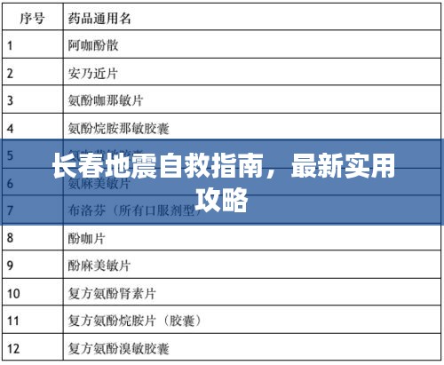 长春地震自救指南，最新实用攻略