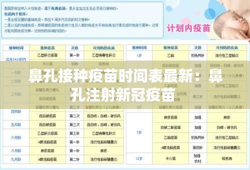 鼻孔接种疫苗时间表最新：鼻孔注射新冠疫苗 