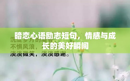 暗恋心语励志短句，情感与成长的美好瞬间