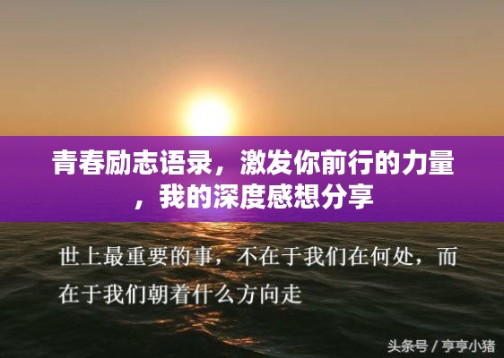 青春励志语录，激发你前行的力量，我的深度感想分享