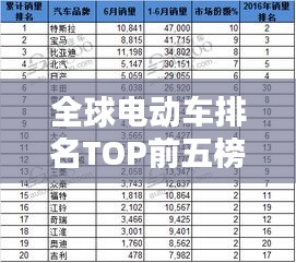 全球电动车排名TOP前五榜单揭晓！