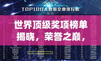 世界顶级奖项榜单揭晓，荣誉之巅，谁与争锋！