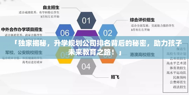 「独家揭秘，升学规划公司排名背后的秘密，助力孩子未来教育之路！」