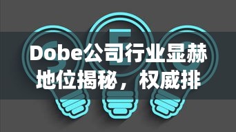 Dobe公司行业显赫地位揭秘，权威排名展现实力之巅