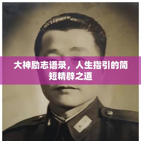 大神励志语录，人生指引的简短精辟之道