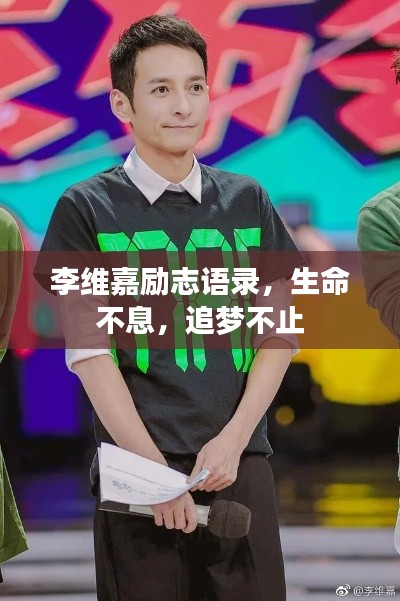 李维嘉励志语录，生命不息，追梦不止