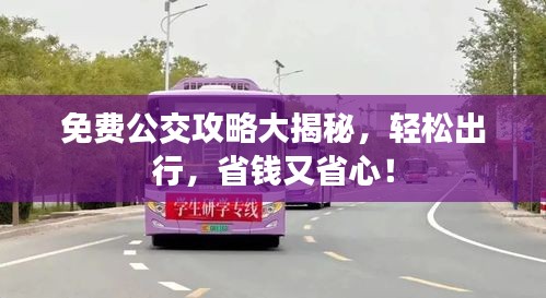 免费公交攻略大揭秘，轻松出行，省钱又省心！