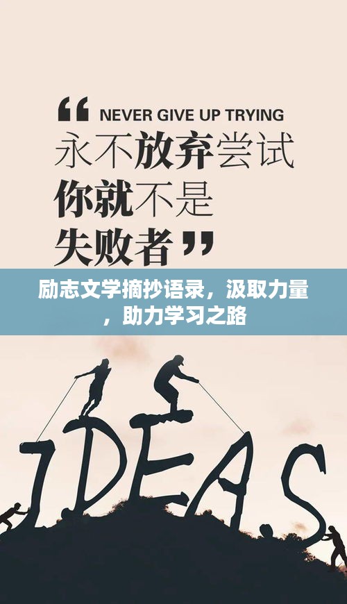 励志文学摘抄语录，汲取力量，助力学习之路
