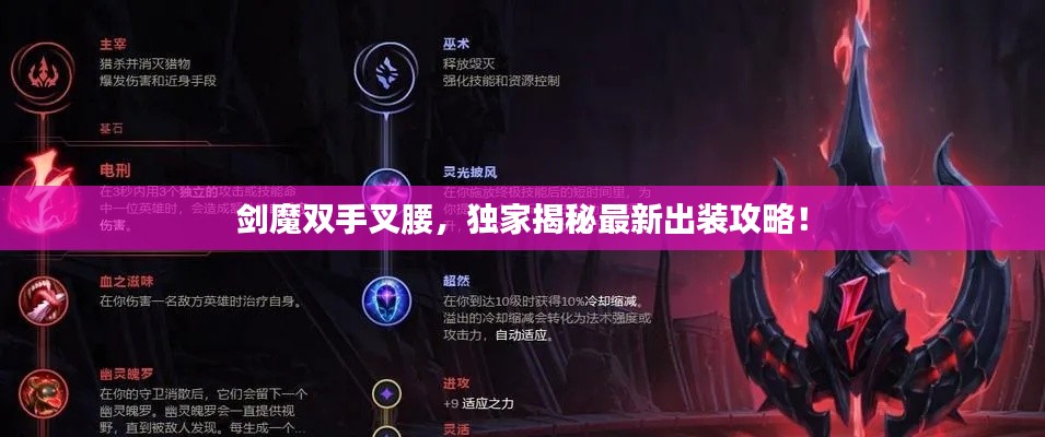 剑魔双手叉腰，独家揭秘最新出装攻略！